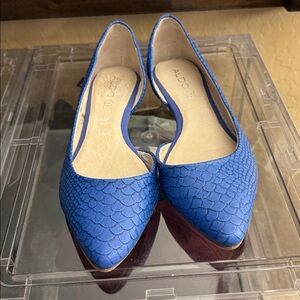 Aldo Blue Textured Flats